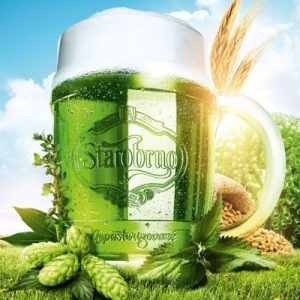 Zelene pivo na zelený čtvrtek v Praze 2018